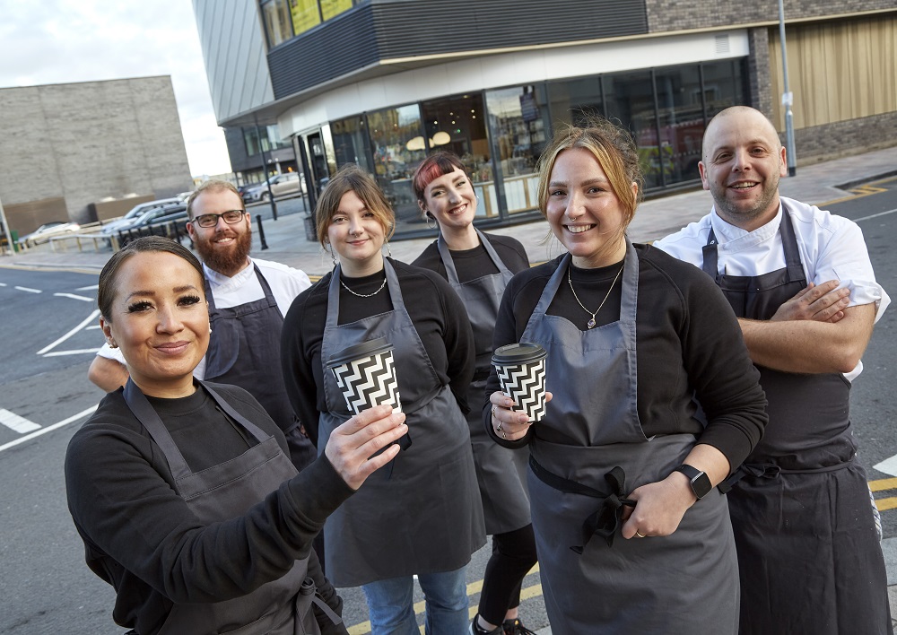 The Nibble team outside Next Door by Nibble in Hull’s Fruit Market